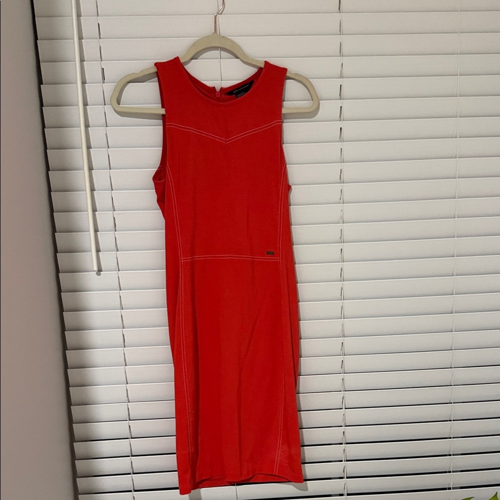 Armani Exchange Vibrant Red Midi Dress